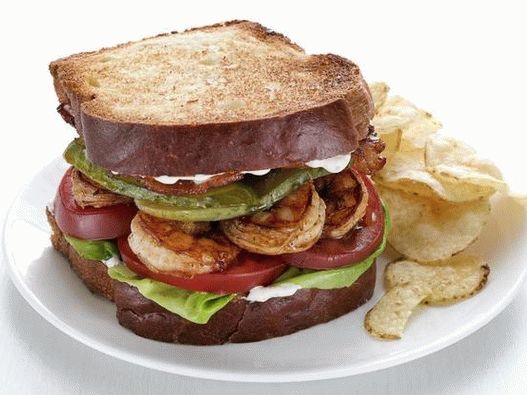 Слика сендвич со ракчиња со слика BLT