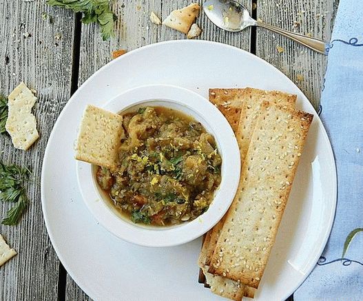 Кавијар со слика од модар патлиџан