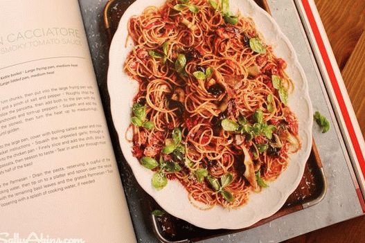 Фото Лов на пилешко со шпагети и печурки
