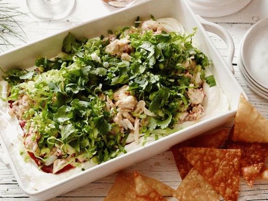 Фото повеќеслоен солен сос со вкус на рангус од рак