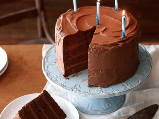 Фотографија на садот - Голема чоколада роденденска торта